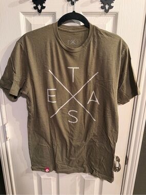 Olive Graphic Short Sleeve Tee - TEXAS Crest